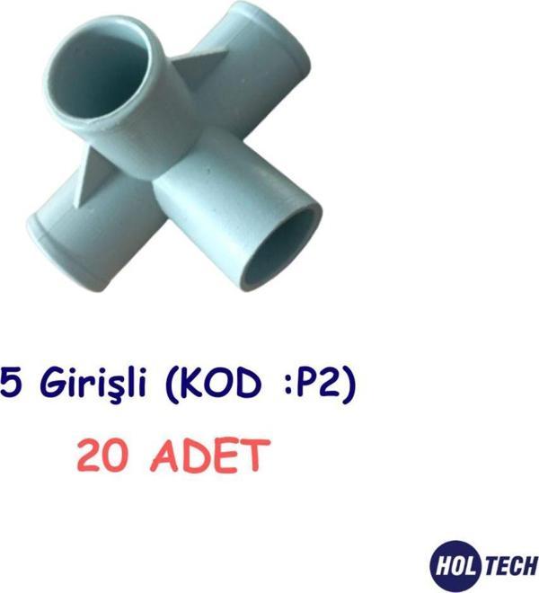 Holtech Plastik Bez Dolap Bağlantı Aparatı ( 5 Girişli 20 Adet P2 ) - Image 1