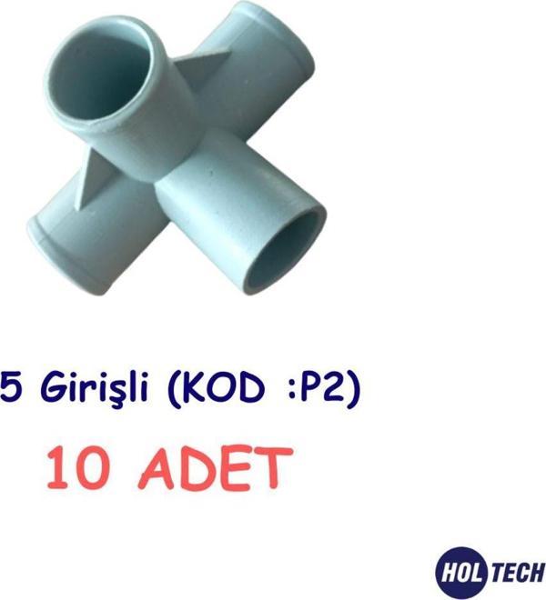 Holtech Plastik Bez Dolap Bağlantı Aparatı 5 Girişli 10 Adet ( P2-Aparat ) - Image 1