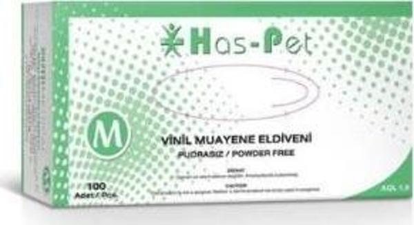 Haspet Vinil Pudrasız Muayene Eldiveni Medium 100 Adet - Image 1