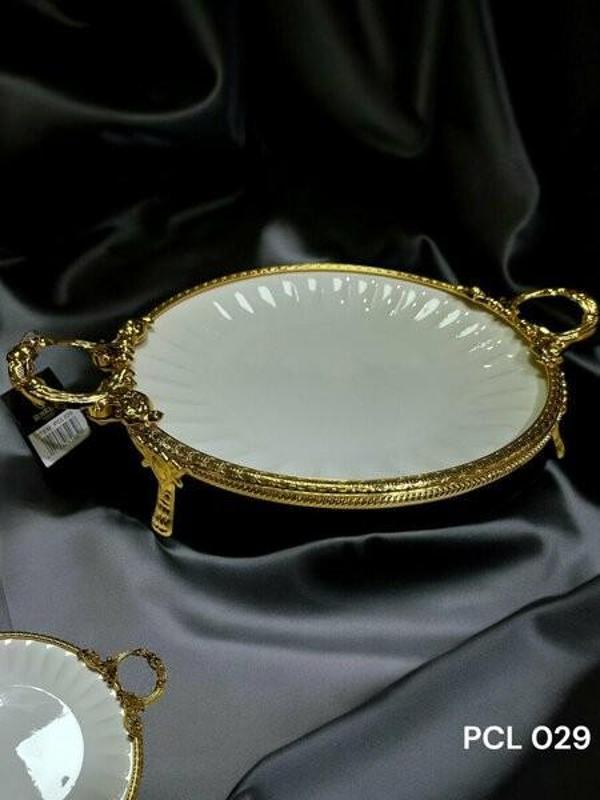 Roy King Elegance Yuvarlak Sunum Tabak Gold 41 Cm Pcl029  - Image 1