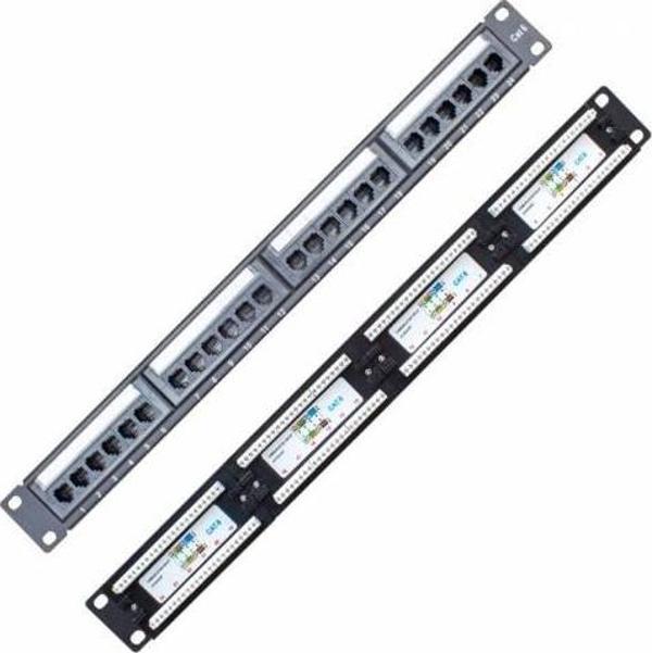 POWERMASTER PM-12231 24 PORT UTP CAT6 PATCH PANEL * S-LINK SL-P624 - Image 1
