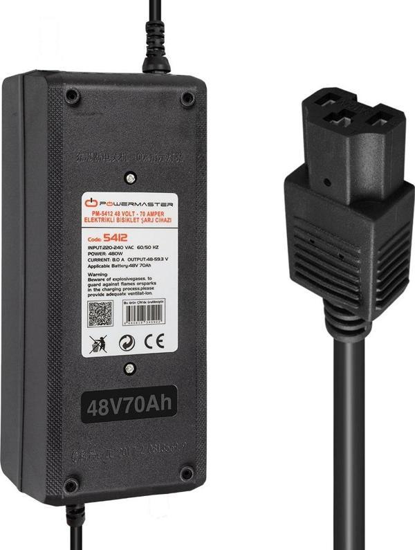 Powermaster 48 Volt - 70 Amper Elektrikli Bisiklet Scooter Şarj Cihazı PM-5412 Tekerlikli Sandalye Şarj Cihazı - Image 1