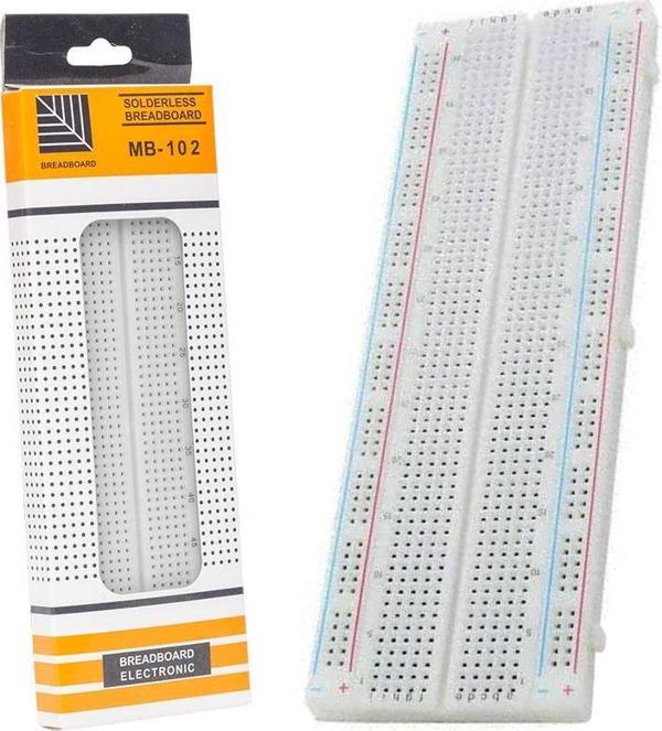 Ayt Breadboard 830 Pin Hücre Mb102 Devre Test Güç Kaynağı Modülü Arduino Büyük Boy Delikli Bread Board Proto - Image 1