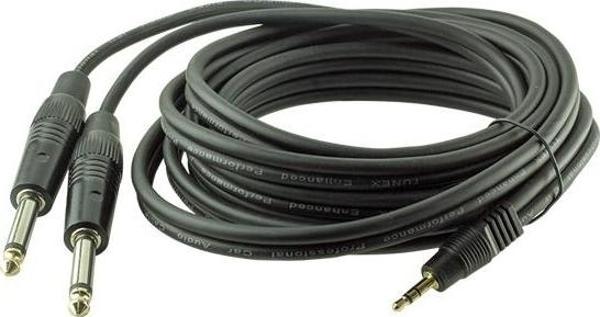 Ayt 3.5 Mm Stereo E 2x6.3mm Mono Erkek Kablo 3 Metre Gitar Ses Kablosu - Image 1