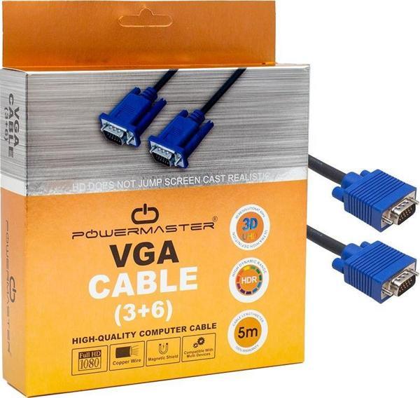 Powermaster 15 Pin Erkek-Erkek 5 Metre Vga Kablo - Image 1
