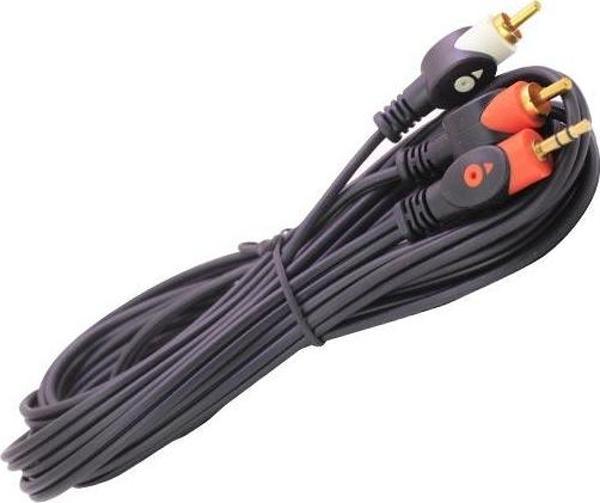 Powermaster 2RCA 3.5Mm Stereo Erkek Kablo 5 Metre Renkli Rca Kablo Aux Kablo Ses Kablosu - Image 1