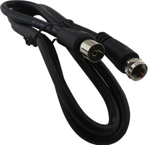 Powermaster 60 Ohm Dişi  F Erkek 1.2 Metre Kablo Uydu Girişini Anten Girişine Çevirici Kablo - Image 1