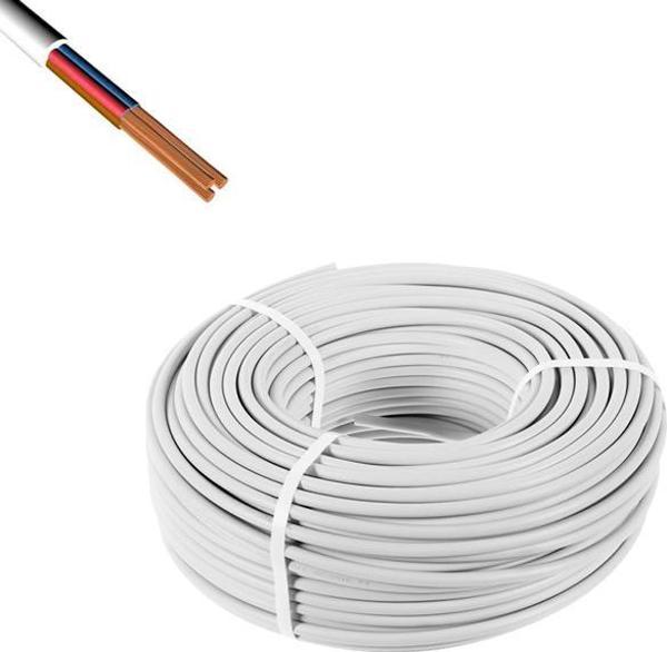 Ayt Powermaster 3x0.75 TTR Kablo 100 Metre İç Mekan Elektrik Tesisat Aydınlatma Kablosu - Image 1