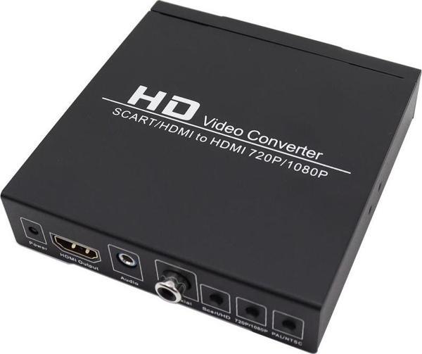 Powermaster PM-14366 Adaptörlü Scart-HDMI to HDMI Çevirici Dönüştürücü Converter - Image 1