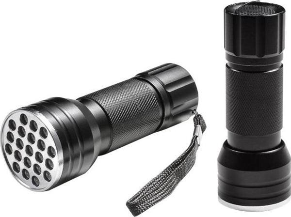 Ayt Powermaster Pm-6351 Uv Ultra Viyole Işıklı 21 Ledli 10 Cm Metal Pilli El Feneri Ultra Viole Para Kontrol Fener - Image 1