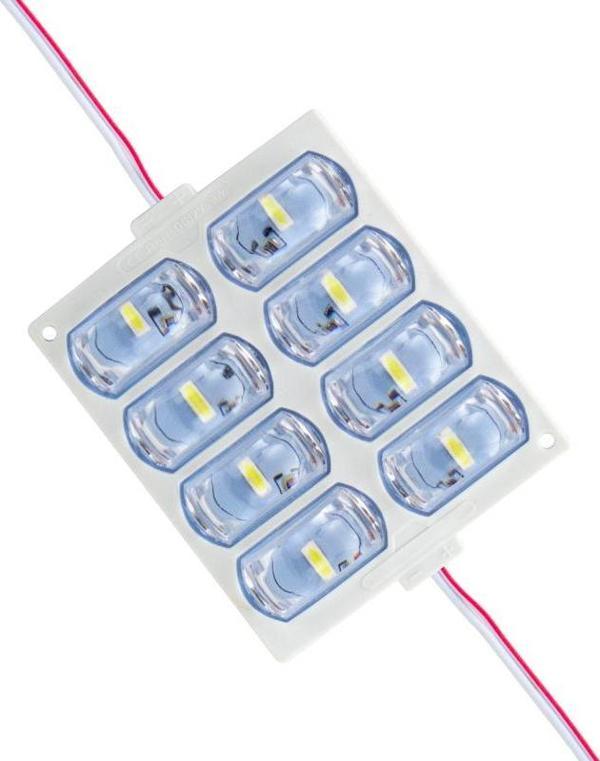 Powermaster 12 Volt 6 Watt Soğuk Beyaz Yanıp Sönen 3030 Modül Led 8 Ledli Mercekli - Image 1