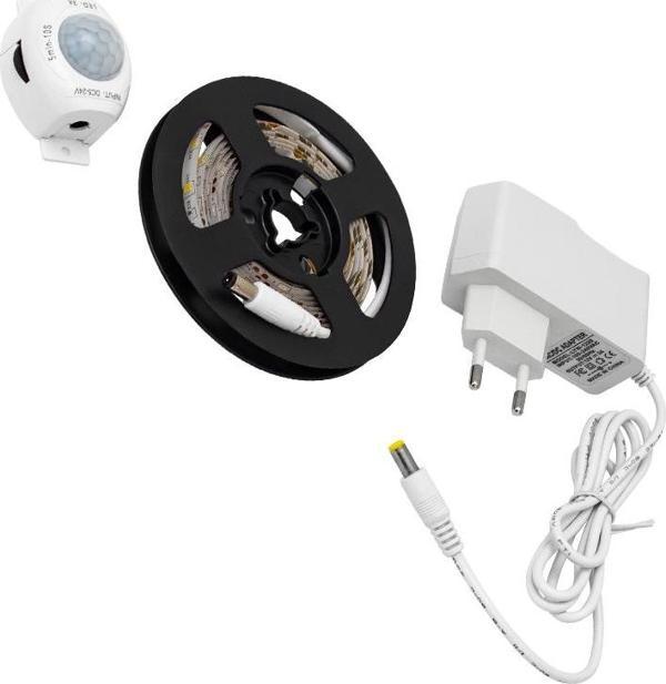 Powermaster Hareket Sensörlü Tek Kişilik Yatak Altı Şerit Led Aydınlatma 1.5 Metre Yatak Altı Mutfak Merdiven - Image 1
