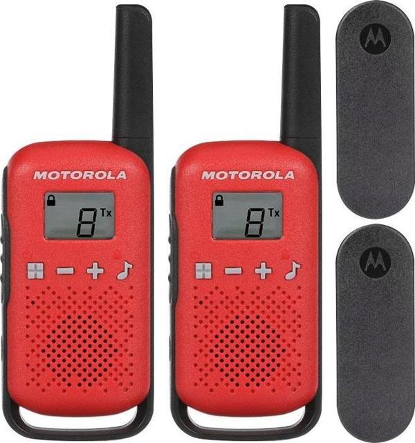 Motorola TLKR-T42 4 Km Kırmızı Pmr El Telsizi 2 li Paket 8 Kanal Ekranlı Telsiz - Image 1