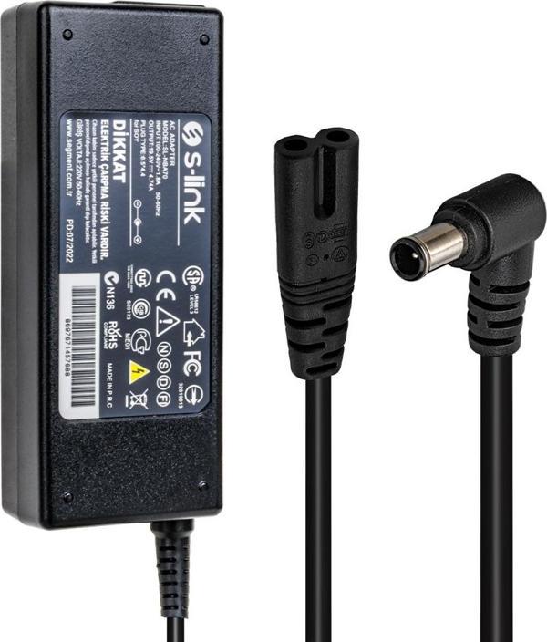 S-Link Sl-Nba70 90w 19.5V-4.74Ah 6.5x4.4 Uçlu Sony Notebook Adaptör - Image 1