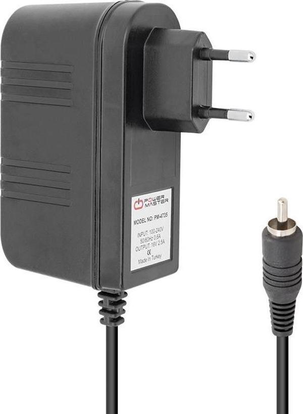 Ayt Powermaster PM-4735 16 Volt 2.5 Amper Priz Tipi Tos Fişli RCA Santral Adaptörü - Image 1