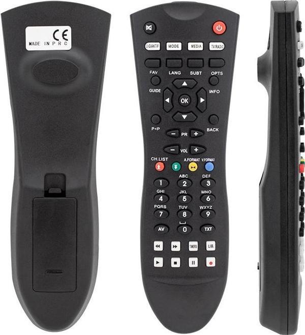 HERZ DIGITURK PLUS 8002 SİYAH OVAL UYDU KUMANDASI - Image 1
