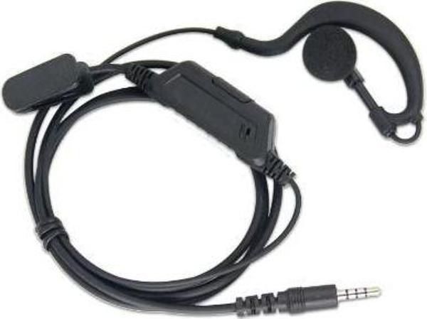 Powermaster Pnc380 Pnc350 Uyumlu Spiral Arkalıklı Telsiz Kulaklığı El Telsizi İçin Kulaklık Mikrofonlu - Image 1
