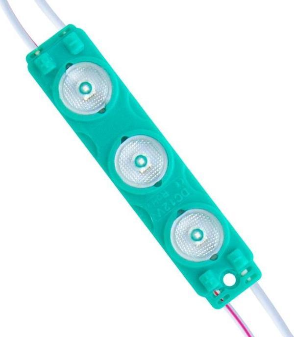Powermaster 12 Volt 1.5 Watt Yeşil 2835 73 X 16 Mm IP65 195 210 Lümen 170 Derece Mercekli Modül Led - Image 1