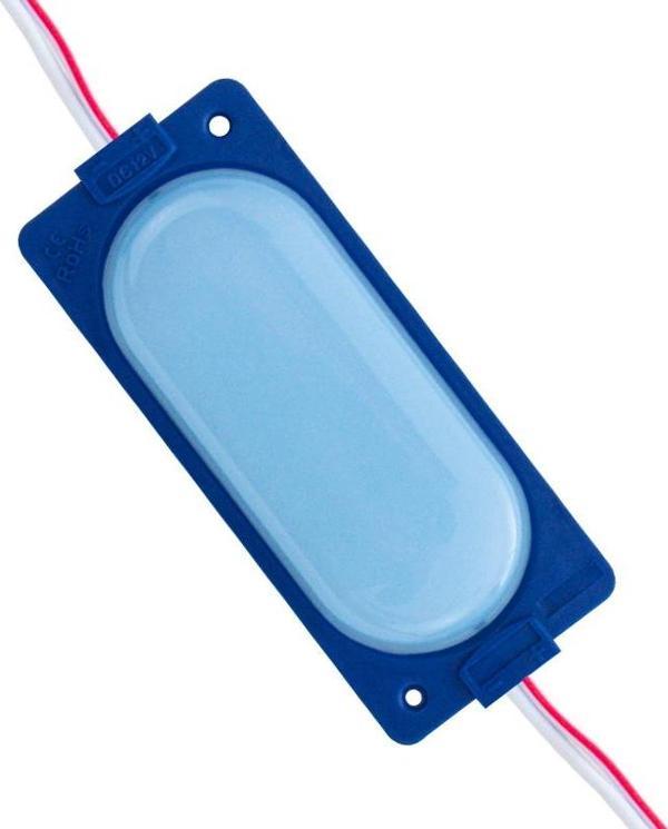 Powermaster 12 Volt 3 Watt Mavi 85 X 35 Mm  Lümen 140 Derece Cob Mercekli Modül Led  - Image 1