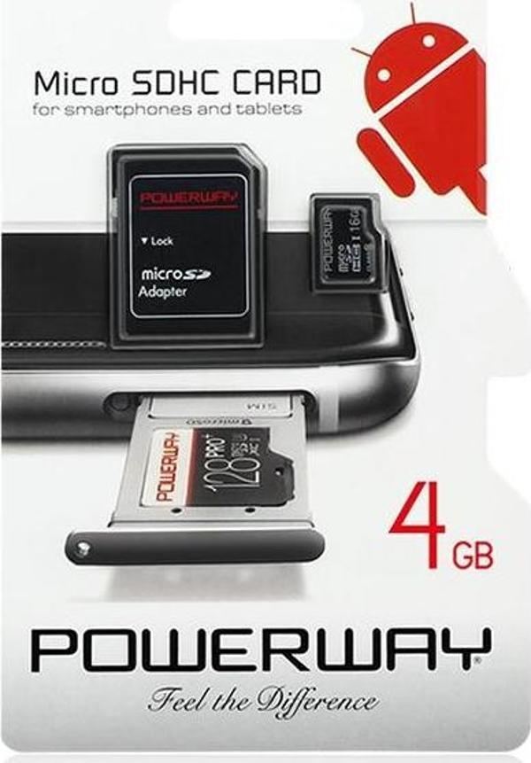 Powerway PWR-4 Micro 4GB Micro SD Hafıza Kartı  - Image 1