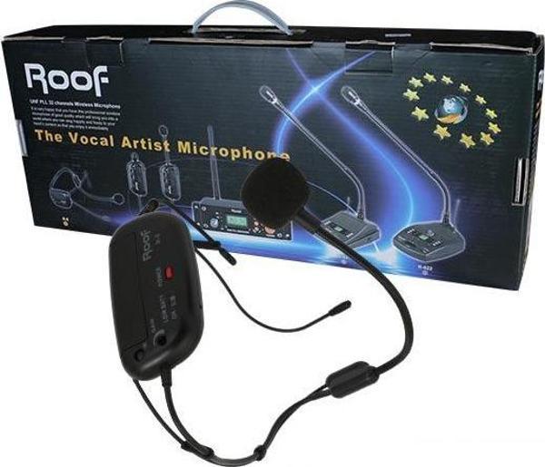 Roof R-8 UHV B-C Bandı Headset Mikrofon Kulak Tipi Mikrofon Müşteri Temsilcisi Mikrofonu Kablosuz - Image 1
