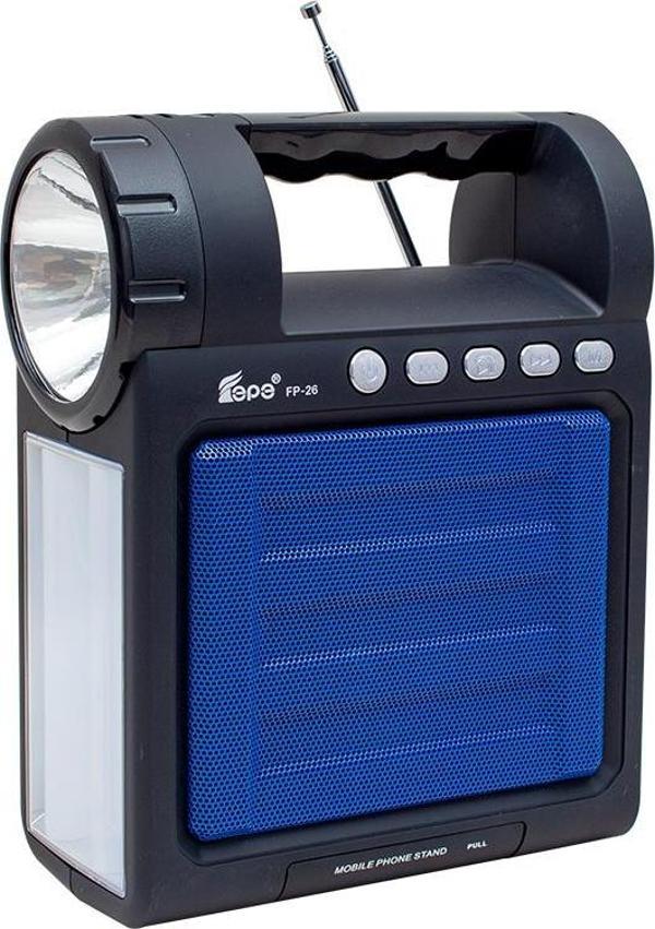 Magicvoice FP-26 USB SD Radyo Fm Bluetooth Destekli Fenerli Taşınabilir Hoparlör Radyolu Işıldak Şarjlı El Feneri - Image 1
