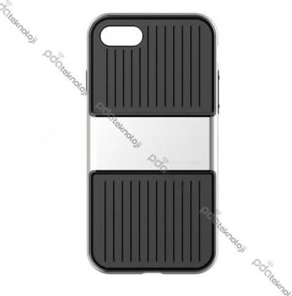Baseus Apple iPhone 7 / 8 Plus Travel Series Case Kılıf - Light Silver - Image 1