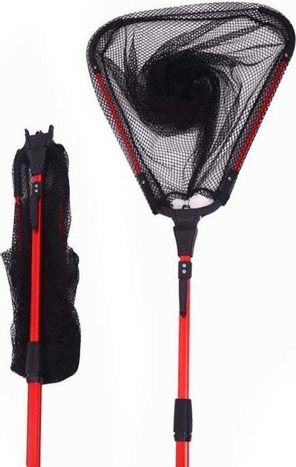 Valkyrie  180 cm Katlanabilir Teleskopik Alüminyum Alaşım 40x40 Kırmızı Balık Kepçesi  - Image 1