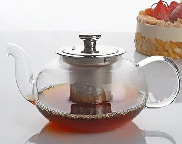 kendinden süzgeçli cam demlik - 1000 ml çaydanlık demliği silver - Image 1