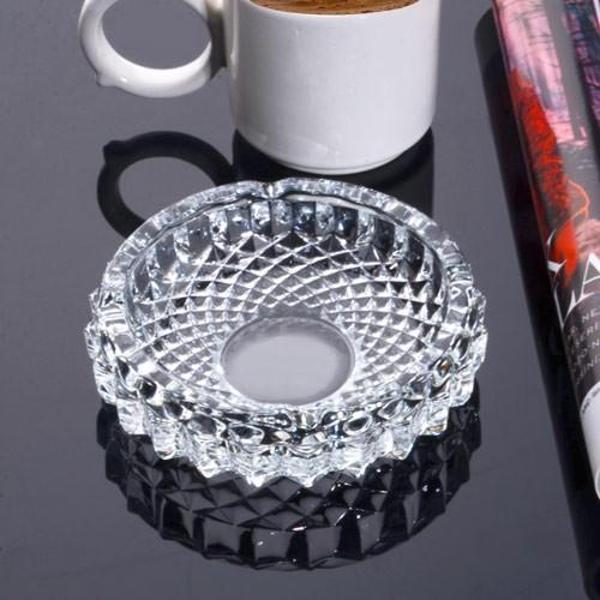 kesme lüx küllük - 2 li cam kül tablası yuvarlak 12,5 cm. - Image 1