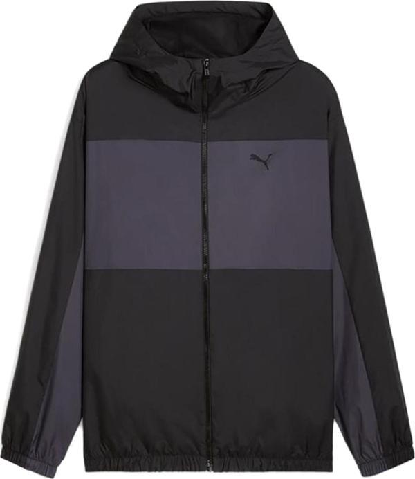 627473-01 Puma Mesh Lined Windbreaker Erkek Yağmurluk-R&amp;uuml;zgarlık Siyah - Image 1