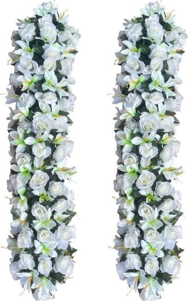 Yapay Çiçek Tak Organizasyon Çiçeği Nişan Masası Çiçek Süsleme 150*30 cm - Image 1
