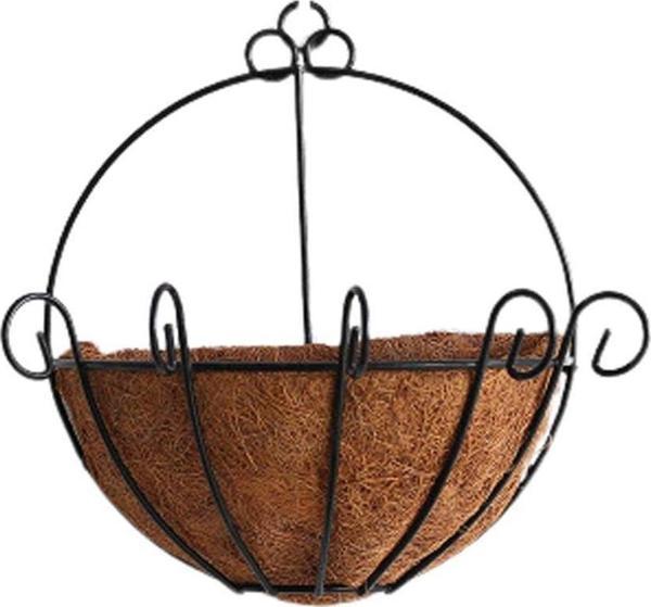 Çiçek Sepeti Duvar Saksısı Kapı Sepeti Coco Elyaf Makreme Saksı 25cm - Image 1