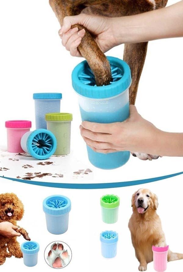 Tineke Köpek Ayak Pati Yıkama Ve Temizleme Aparatı -Orta Boy 1 Adet 11 X9 Cm Mavi - Image 1