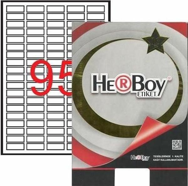 Herboy Laser Etiket 100 Yaprak 30X12 Mm Laser-Copy-İnkjet HB-1095 - Image 1