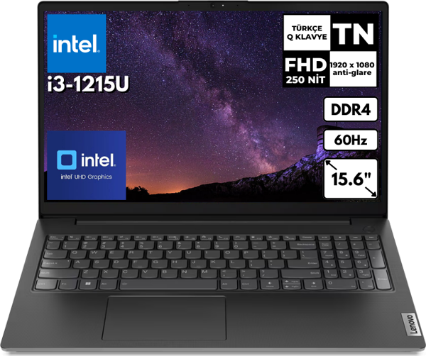 Lenovo V15 G3 IAP I3-1215U 8 GB 1 TBSSD UHD Graphics 15.6" FHD Windows 11 Pro 82TT00A4TX BT49 - Image 1