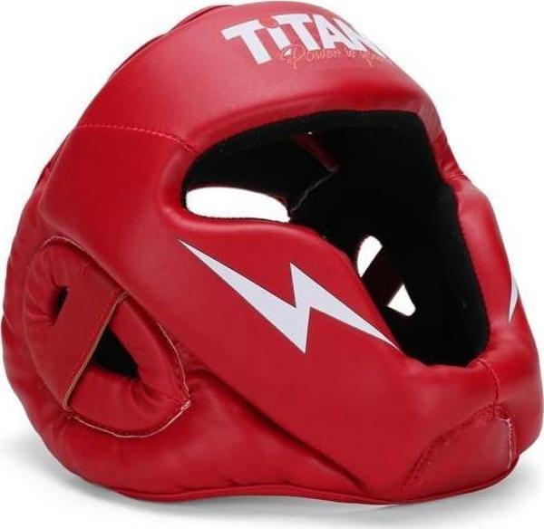 Titan Sport Yüz Korumalı Boks Kaskı , Koyu Kırmızı Model - Image 1