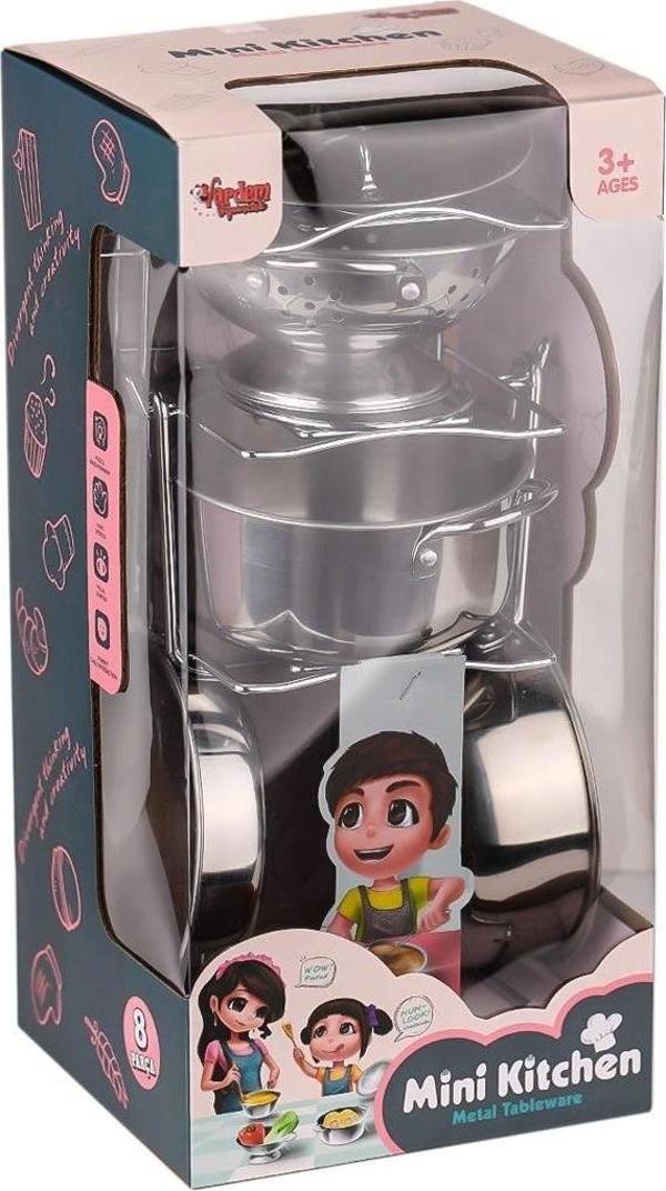 683G-2 Çelik Tencere tava Seti 7 Parça -Vardem Oyuncak - Image 1