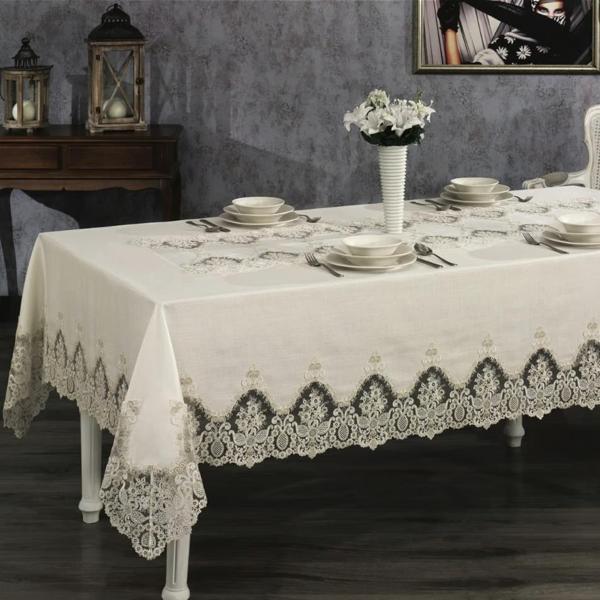 Nazik Home Lisa Masa Örtüsü Bej 160X260 - Image 1