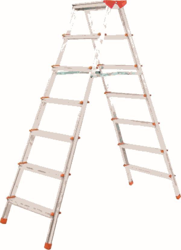 Alüminyum Çift Çıkışlı 7 Basamaklı Merdiven (157 Cm) (Accm.05) - Image 1