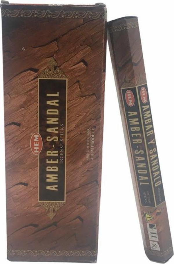 Hem Amber Sandal  Aromalı Çubuk Tütsü - Image 1