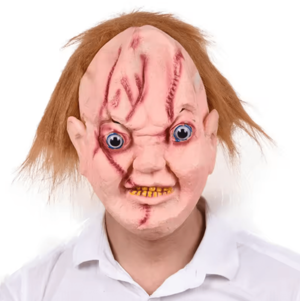 Chucky Saçlı Lateks Maske - Image 1