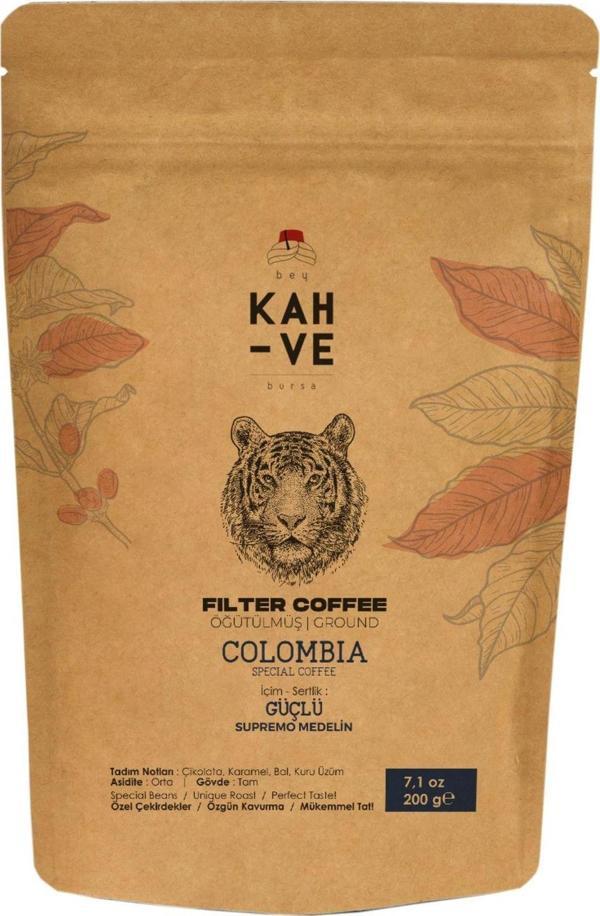 Bey Kahve Colombıa Supremo Medellin Filter Coffee 200 Gr - Image 1
