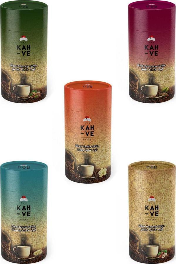 Bey Kahve Tanışma Seti Dibek Kahvesi Çeşitleri Silindir 5 X 250 G - (5 Çeşit) - Image 1