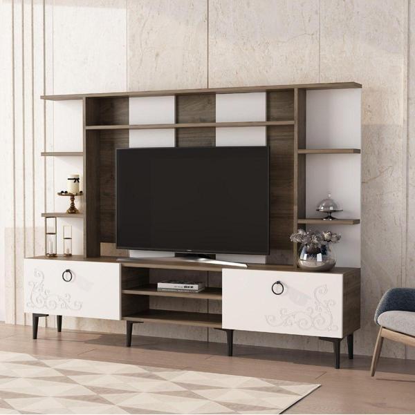 Demonte Decor Salkiim Tv Üni̇Tesi̇ Cevi̇Z-Beyaz - Image 1