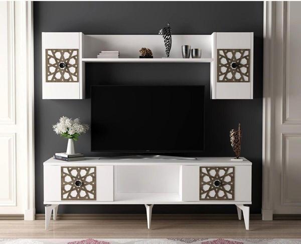 Demonte Decor Meery Tv Üni̇Tesi̇ Takimi Beyaz-Beyaz - Image 1