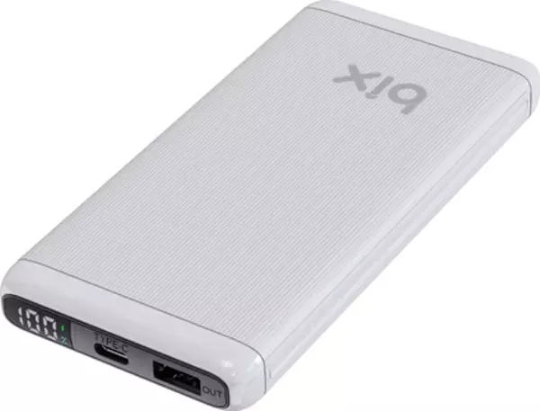 Bix BXPB11 10000MAH 20W Pd Type-C ve Usb-A Scp 22.5W Qc 3.0 18W Çift Çıkışlı LED Ekranlı Powerbank Beyaz - Image 1