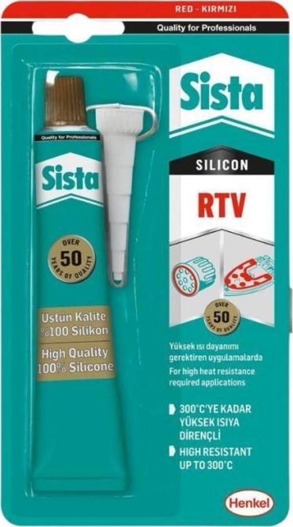 Sista RTV Silikon Kırmızı Sıvı Conta 50 GR - Image 1