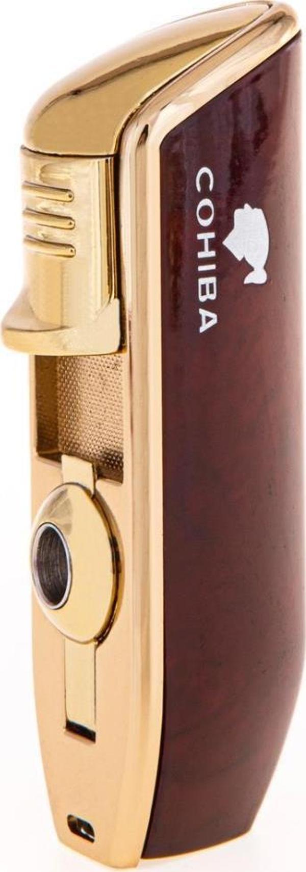 Cohiba 3 Torch Pürmüz Bordo Yan Ağız Puro Çakmağı - Image 1