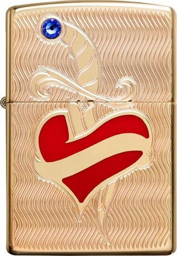 Zippo Çakmak 49303-083344 Heart and Sword Design - Image 1